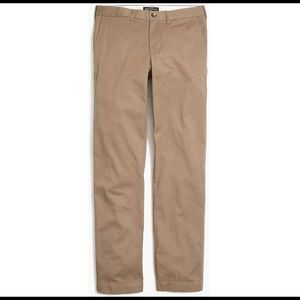 JCrew straight-fit flex chino pants, AGED TEAK